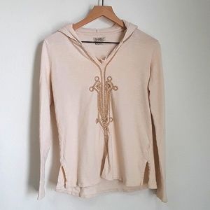 Lucky Brand - Small - Cream Colored Hooded Shirt